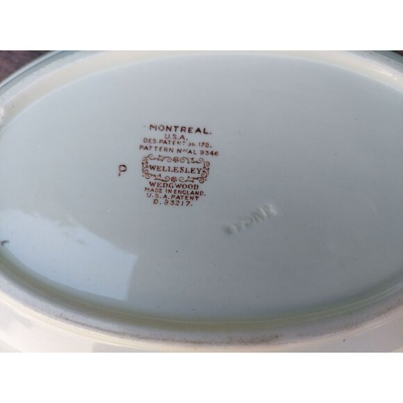 Wedgwood Wellesley Montreal Pattern No. 9346 Oval Serving Bowl - Picture 3 of 3